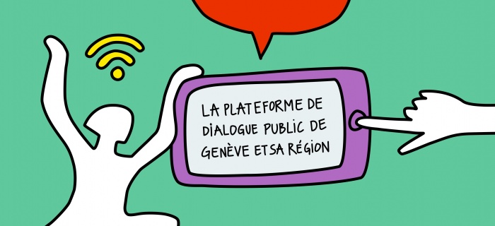 Plateforme numérique de dialogue public de Genève et sa région - Illustration Irene Gil  © Etat de Genève