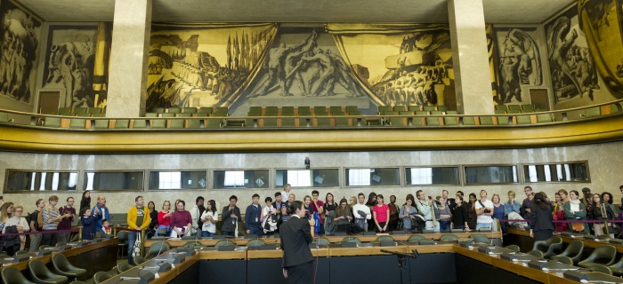 La Salle du Conseil du Palais des Nations à Genève / UN photo