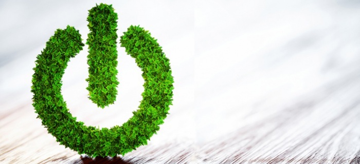 Logo bouton "on" vert