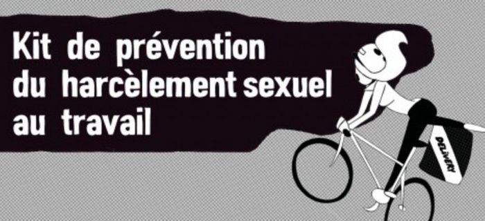 Image d'une cycliste pour illustrer la distribution du kit de prévention du harcèlement sexuel au travail