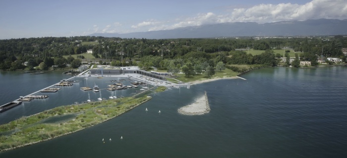 Vue aérienne du futur accès au lac au Vengeron