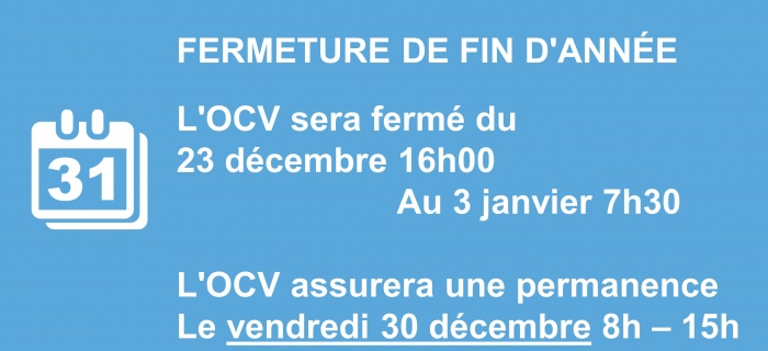 horaire fin d'année