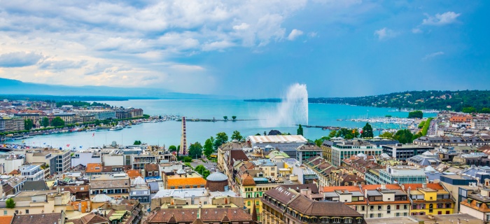 Vue panoramique de Genève depuis la cathédrale