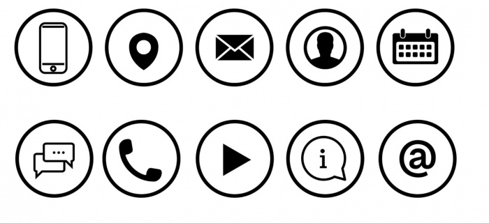 icônes contacts