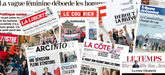 couvertures médias romands