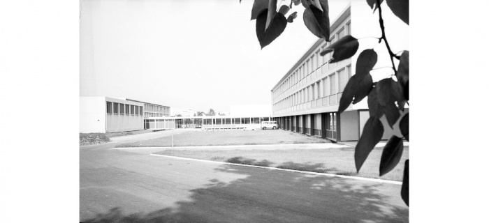 Le cycle d'orientation du Marais en 1968. © Bibliothèque de Genève, C. Murat photographe