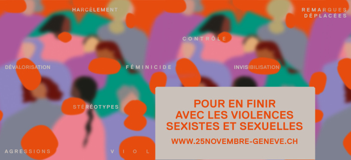 Le canton et la Ville de Genève, les associations féministes et différents partenaires institutionnels s’associent pour présenter une campagne de sensibilisation contre  violences sexistes et sexuelles