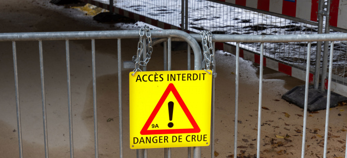 Crue de l'Arve sous le Pont  de la Frontenette - novembre 2023