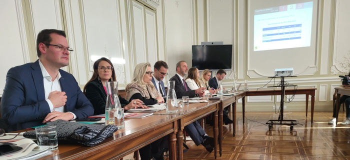 Présentation du programme de législature 2023-2028 par le Conseil d'Etat in corpore.