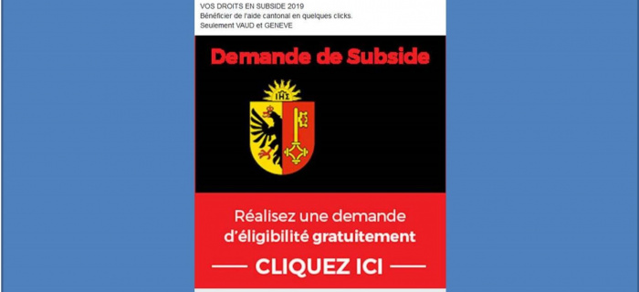 Publicité Swiss Conseil sur un réseau social