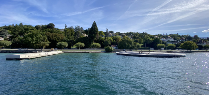 Accès Tour Carrée depuis le lac (c) Etat de Genève