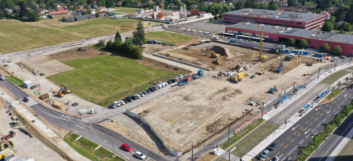 Chantier Le Rolliet ©HKD géomatique - Commune de Plan-les-Ouates