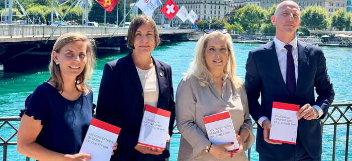 Les autorités hôte aux côtés du CICR, le 12 août 2024, sur l'ile Rousseau © DR
