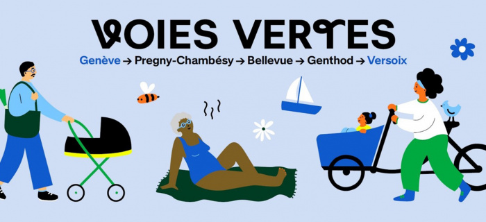 Illustration future Voie verte Genève-Versoix © Etat de Genève