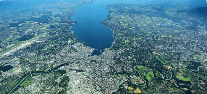 Vue aérienne du Grand Genève