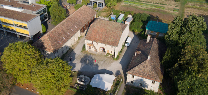 Ferme de Budé vue du ciel
