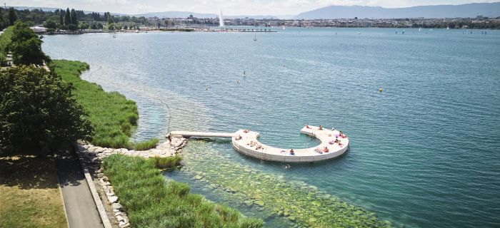 Ponton de la Cédille sur le Quai de Cologny