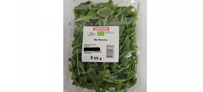 Emballage de la roquette Bio vendue chez Denner