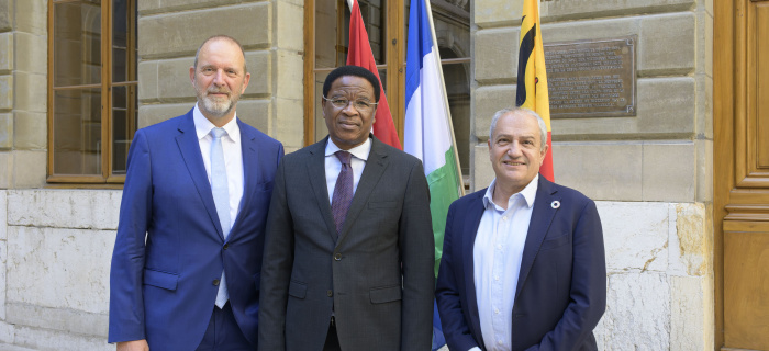 Visite de courtoisie de S.E. Monsieur l'Ambassadeur Tšiu Khathibe, Représentant permanent du Royaume du Lesotho auprès de l'ONU à Genève