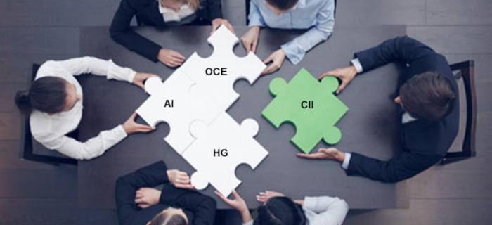 Des personnes autours d'une table collaborent