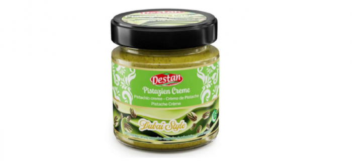 Image d'un pot de crème pistache de la marque Destan