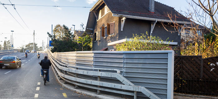 Paroi anti-bruit à Genève