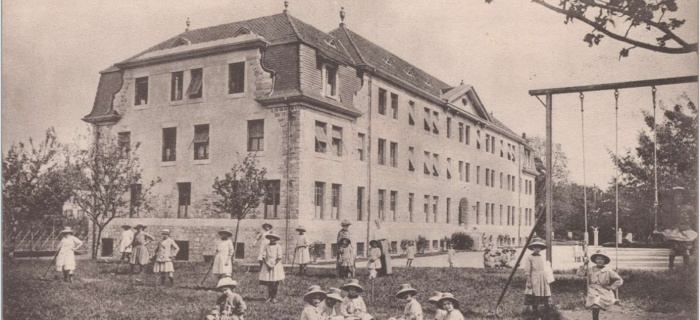 L’orphelinat de Pinchat vers 1920, photo Rose Brun (© Bibliothèque de Genève)