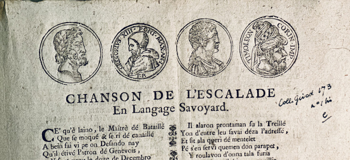 Texte imprimé du Cé qu'è laino avec illustrations