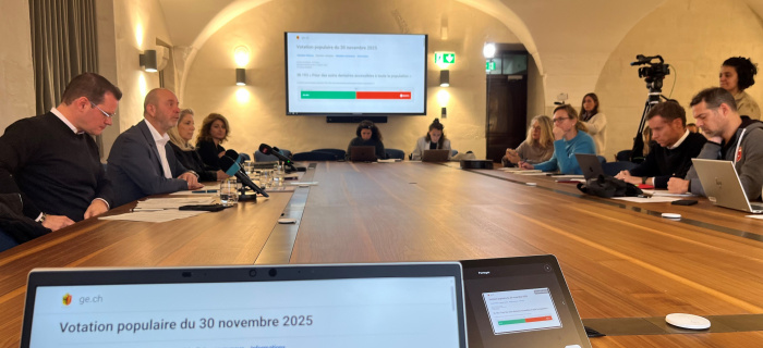 Point presse du Conseil d'Etat à la salle des Fiefs - Votations et élection Vernier du 30 novembre 2025