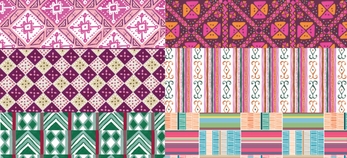 fond couleurs et motifs traditionnels 