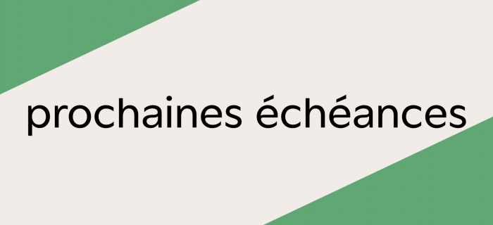 Prochaines échéances, image d'illustration