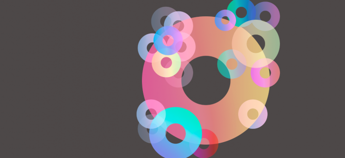 donuts couleurs sur le fond foncé