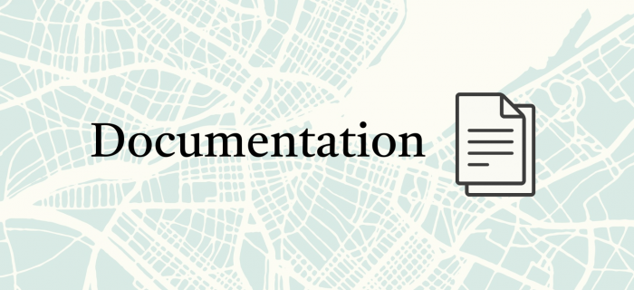 Visuel de carte de Genève avec icône de documents