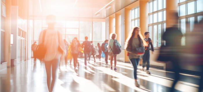 Elèves dans un établissement scolaire