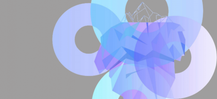 iceberg sur fond gris donuts couleurs