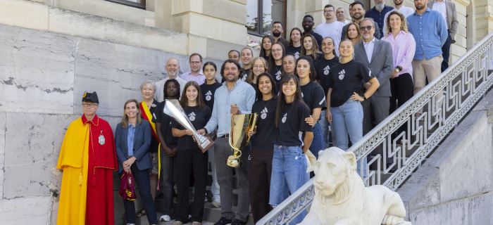 Les championnes au Palais Eynard. Crédit: Chris Heeney