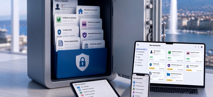 Un espace sécurisé pour regrouper vos documents administratifs (image générée par IA)