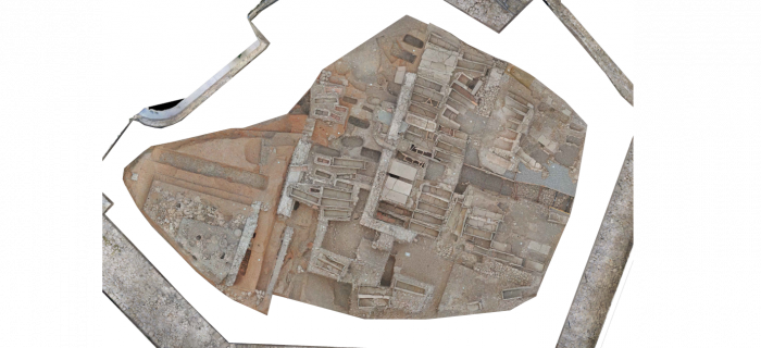 Vue de l'ensemble des vestiges archéologiques du site Saint-Antoine, © SAGe.