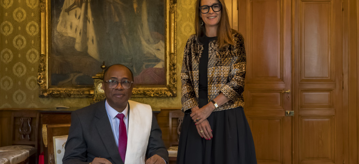Visite de courtoisie de S.E. Monsieur I'Ambassadeur Edelin Calixte Randriamiandrisoa, représentant permanent de la République de Madagascar auprès de I'ONU à Genève