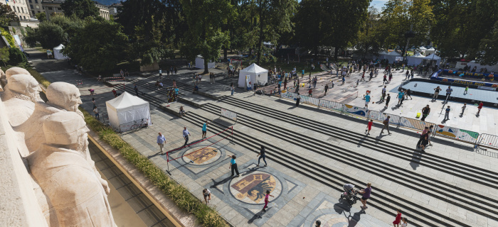 Le Parc des Bastions durant la Fête du sport [Photo Michel Marie]