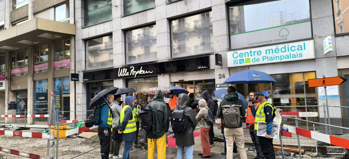 Visite du chantier de la rue de Carouge
