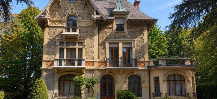 Villa, Bronkaers, façade sud, office du patrimoine et des sites, Matthieu Péry, 2020.
