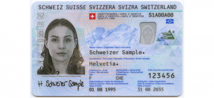 Nouvelle carte d'identité suisse biométrique