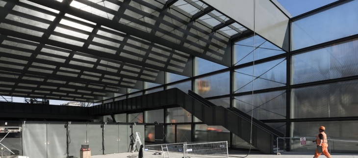 La gare des Eaux-Vives en chantier (© CEVA)