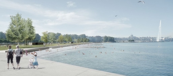 Préfiguration de la Plage Publique des Eaux-Vives Plage publique des Eaux-Vives