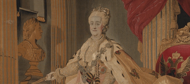 Portrait de Catherine II de Russie, 1811. Laine et soie. Photothèque du Musée d'art et d'histoire de Genève (MAH) 1.2_cover_dossier