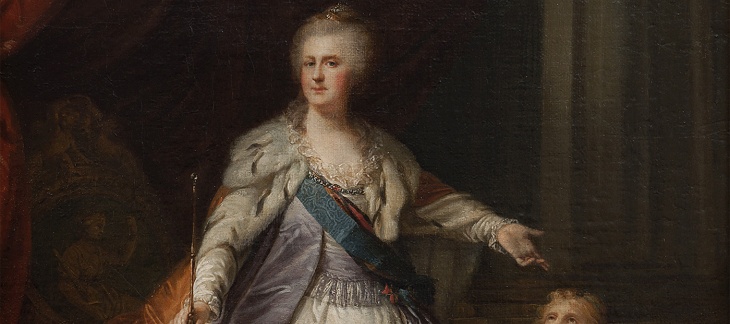 Giovanni Battista I Lampi, portrait de Catherine II de Russie, huile sur toile, vers 1792-1796. Photothèque du MAH