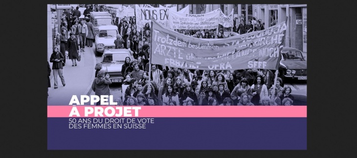 manifestation pour le droit de vote des femmes en Suisse