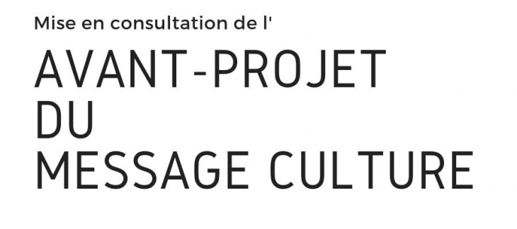 Mise en consultation du Message culture