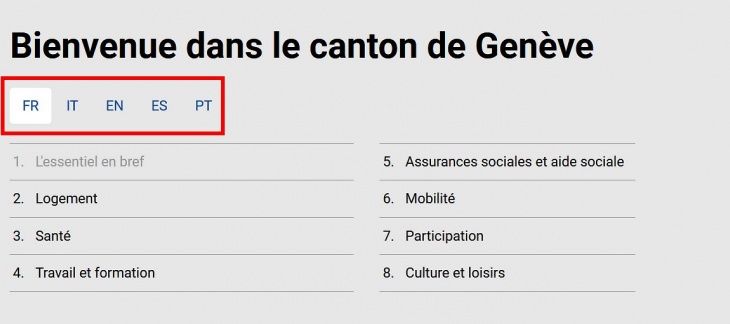 Bienvenue dans le canton de Genève